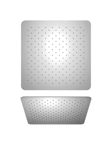 Argo Soffione Quadro Anticalcare Ultrapiatto in Acciaio inox 250x250 mm