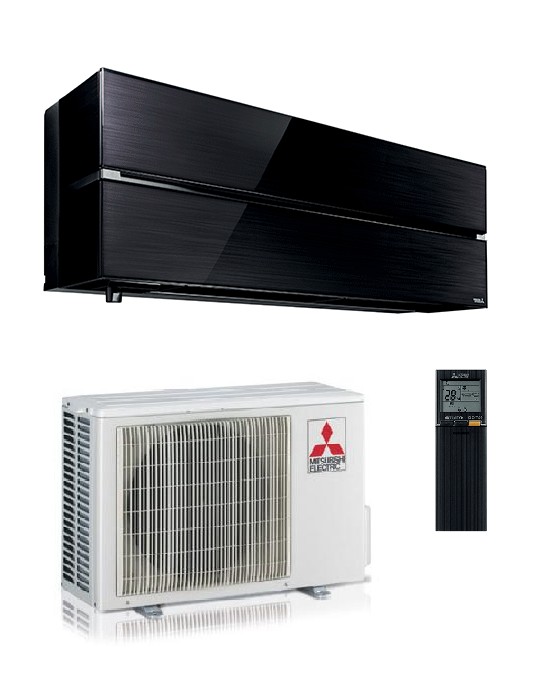 Climatizzatore Condizionatore Monosplit Mitsubishi Electric Kirigamine Style Onyx Black 12000 Btu Inverter R-32 Wi-Fi A+++/A+++
