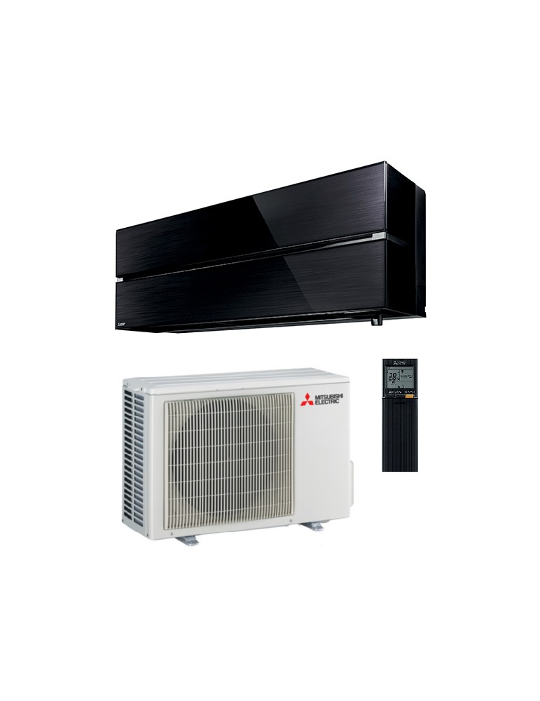 Climatizzatore Condizionatore Monosplit Mitsubishi Electric Kirigamine Style Onyx Black 9000 Btu Inverter R-32 Wi-Fi A+++/A+++