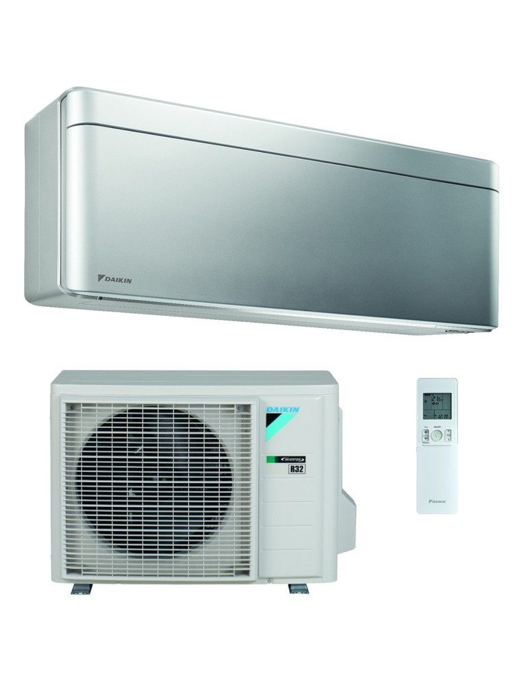 Climatizzatore Condizionatore Monosplit Daikin Stylish Silver 12000 Btu Inverter R-32 Wi-Fi A+++/A+++