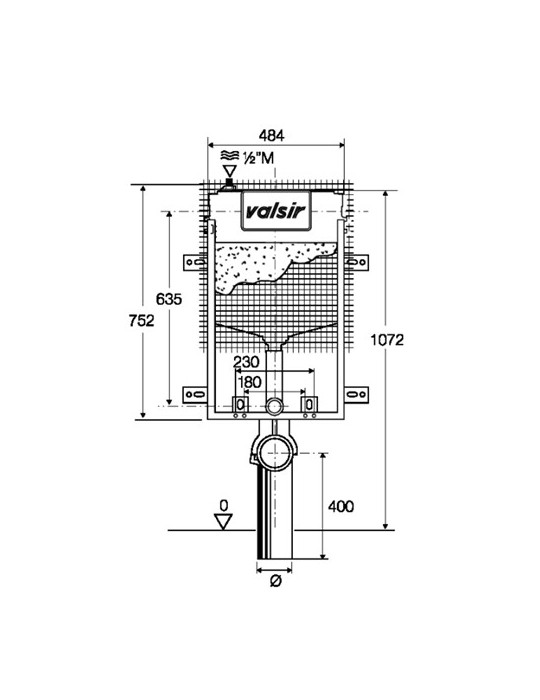 Cassetta incasso Valsir Tropea S Fixsystem