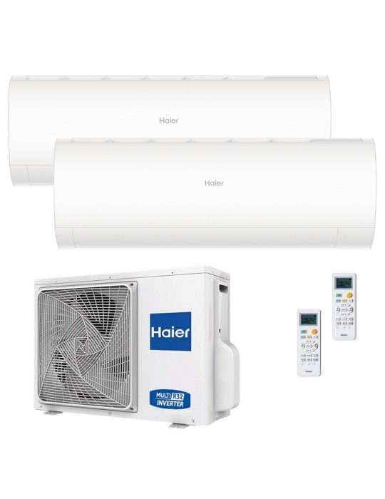 Climatizzatore Condizionatore Haier NEW PEARL Dual Split 9000+9000 btu R-32 Inverter U.E. 4.0 Kw Wi-Fi A++ A+
