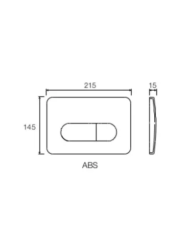 Valsir Placca P2 Doppio Scarico a Parete ABS Meccanica Cromo lucido 4/9 litri Art. VS0872835 2