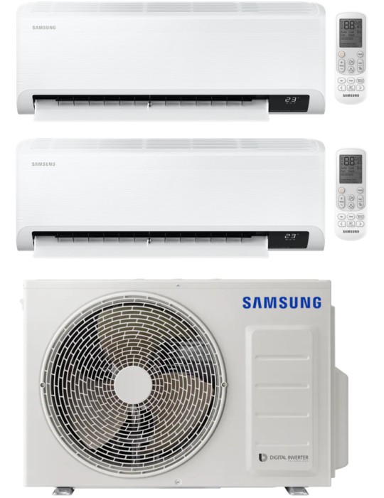 Climatizzatore Condizionatore Samsung Cebu Dual Split 9000+9000 btu R-32 U.E. 4.0 Kw Wi-Fi A++A+