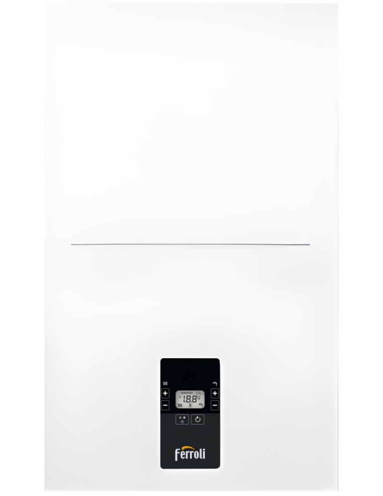 Caldaia Murale a Condensazione Ferroli BLUEHELIX ALPHA 28C Camera Stagna Produzione Sanitaria Istantanea 24 kW Metano + Kit Fumi