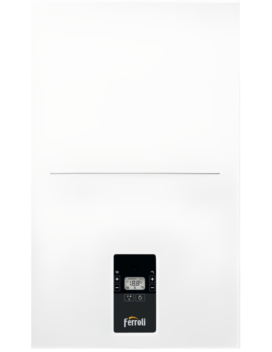 Caldaia Murale a Condensazione Ferroli BLUEHELIX ALPHA 28C Camera Stagna Produzione Sanitaria Istantanea 24 kW Metano + Kit Fumi