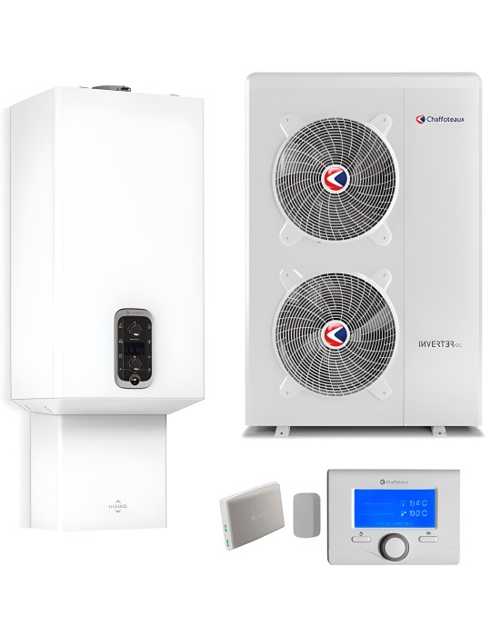 Sistema Ibrido Compatto CHAFFOTEAUX MIRA ADVANCE HYBRID LINK  con Caldaia a Condensazione e Pompa di Calore WI-FI A+++ Sistema Ibrido Compatto CHAFFOTEAUX MIRA ADVANCE HYBRID LINK  con Caldaia a Condensazione e Pompa di Calore WI-FI A+++
