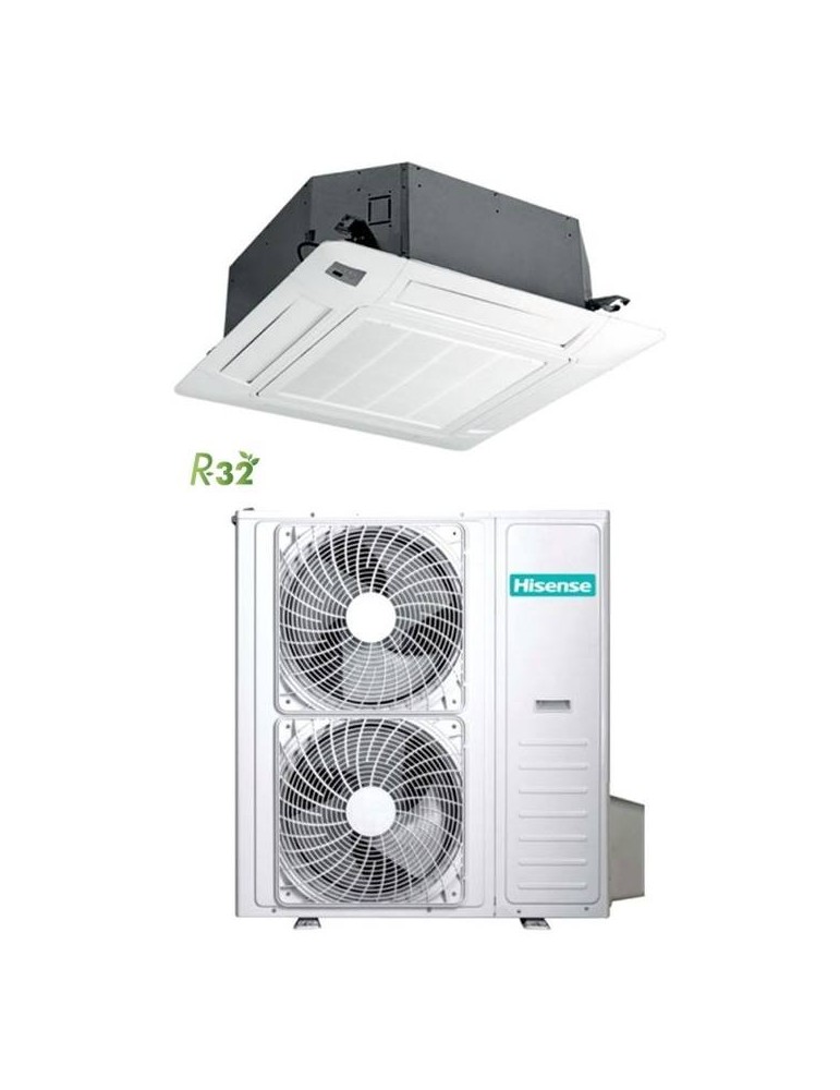 CLIMATIZZATORE CASSETTA 48000 4 VIE HISENSE DC INVERTER TRIFASE NUOVA LINEA 2023 GAS R-32 WI-FI READY