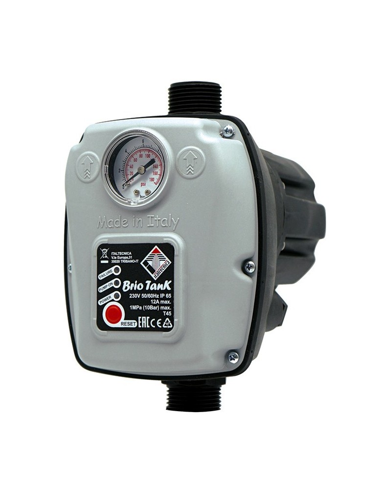 BRIO TANK 2.0 - CONTROLLO ELETTROPOMPE COMPLETO DI MANOMETRO E VASO ESPANSIONE BRIO TANK 2.0 - CONTROLLO ELETTROPOMPE COMPLETO DI MANOMETRO E VASO ESPANSIONE