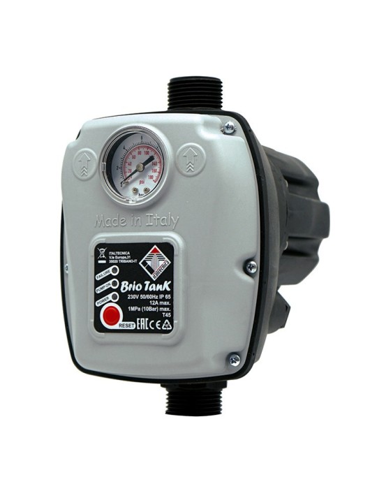 BRIO TANK 2.0 - CONTROLLO ELETTROPOMPE COMPLETO DI MANOMETRO E VASO ESPANSIONE BRIO TANK 2.0 - CONTROLLO ELETTROPOMPE COMPLETO DI MANOMETRO E VASO ESPANSIONE