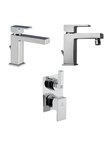 Argo Set Rubinetteria Bagno Monocomando con Doccia Cromo Serie MRC