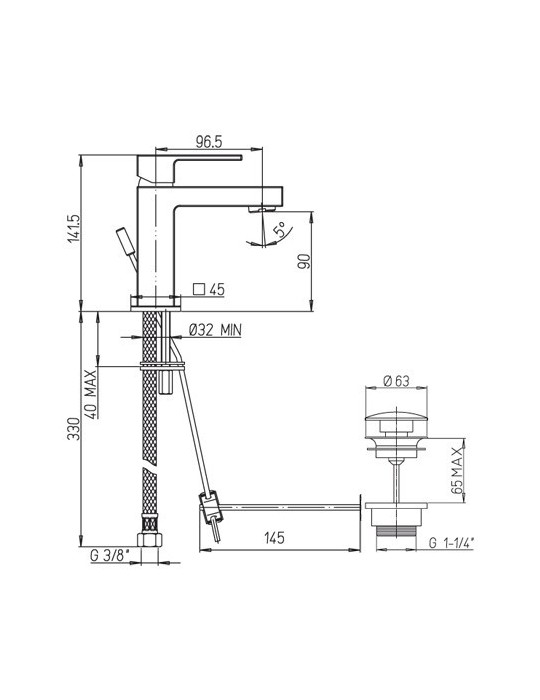 Kit Rubinetto Miscelatore Bagno Lavabo Bidet Doccia Cromo Argo Serie MRC