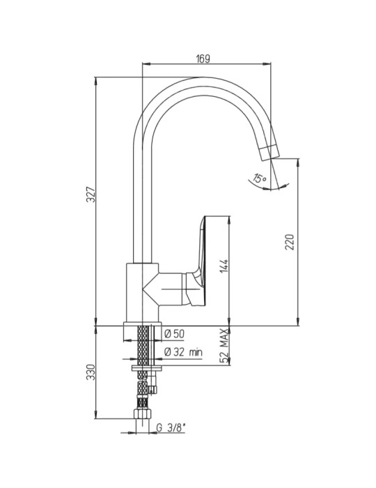 Miscelatore lavello cucina Paini Nove