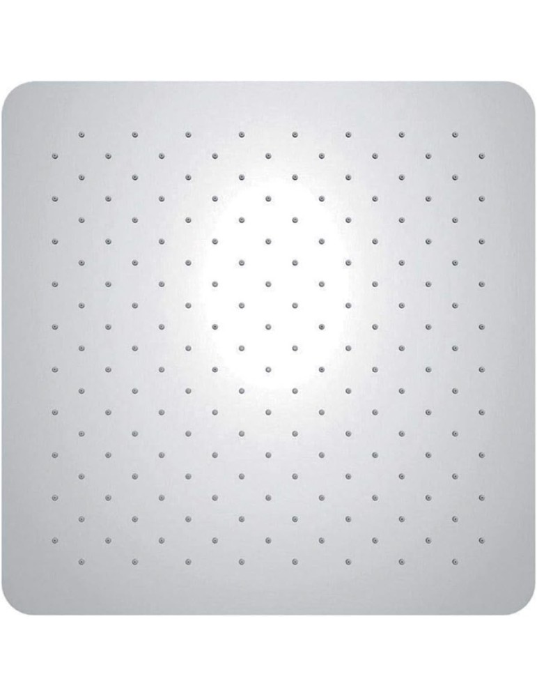 Soffione anticalcare in acciaio inox 200x200mm ultrapiatto