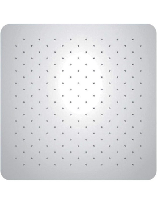 Soffione anticalcare in acciaio inox 200x200mm ultrapiatto