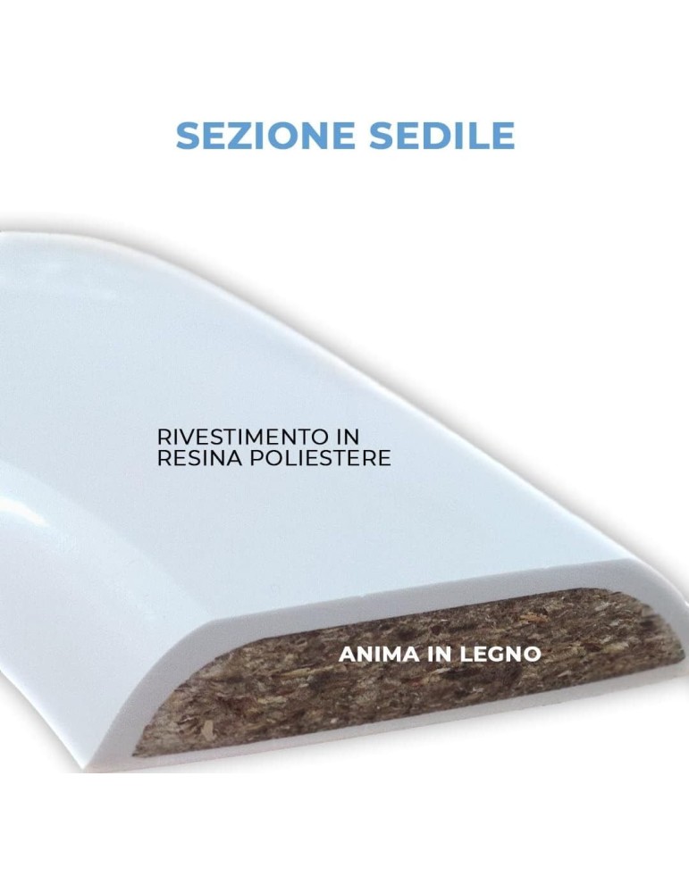 Copriwater Coprivaso Sedile Serie Tesi Dedicato In Legno Rivestito Bianco Con Cerniere