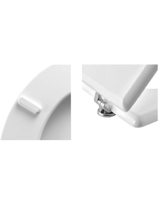 Copriwater Coprivaso Sedile Serie Esedra Dedicato In Legno Rivestito Bianco Con Cerniere