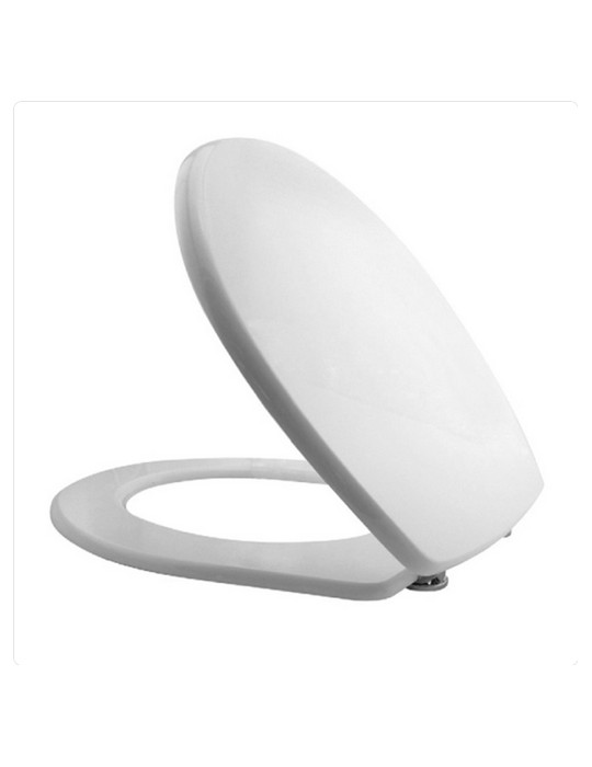 Copriwater Coprivaso Sedile Compatibile Serie Colibri 2 Dedicato In Legno Rivestito Bianco Con Cerniere