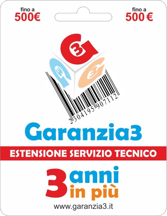 Garanzia 3 - Estensione Del Servizio Tecnico Fino A 250,00 Euro Garanzia 3 - Estensione Del Servizio Tecnico Fino A 250,00 Euro