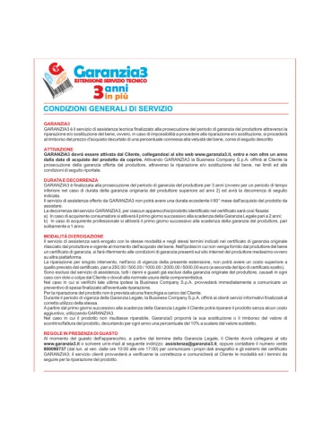Garanzia 3 - Estensione Del Servizio Tecnico Fino A 2000,00 Euro 2
