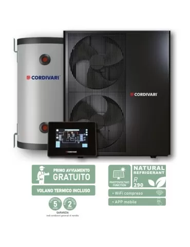 Pompa di Calore Cordivari Vestalis Solar 16 kw Monofase con Volano 100lt - Wifi 2