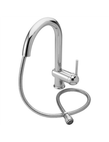 Rubinetto miscelatore lavello cromo con doccetta estraibile milano argo 2