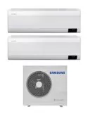 Climatizzatore Condizionatore Samsung Dual Split Inverter serie WINDFREE AVANT 9+18 con AJ050TXJ2KG R-32 Wi-Fi