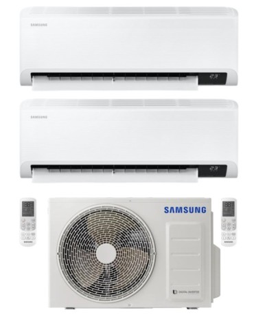 Climatizzatore Condizionatore Samsung Cebu Dual Split 9000+12000 btu R-32 U.E. 5.0 Kw Wi-Fi A++A+