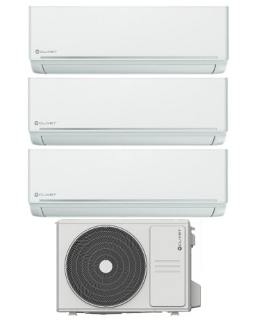 Climatizzatore Condizionatore Clivet EZCool Trial Split 9000+9000+12000 Btu Inverter R-32 Wi-Fi Optional A++ A+ U.E. 7.9 Kw