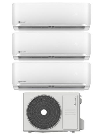 Climatizzatore Condizionatore Clivet Essential 2 Trial Split 9000+12000+12000 Btu Inverter R-32 A++ A+ U.E. 7.9 Kw New 2022