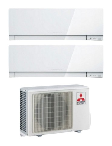 Mitsubishi Climatizzatore Dual Split Kirigamine Zen MSZ-EF Bianco 12+12 con MXZ-2F53VF Inverter R32 WiFi Classe A+++