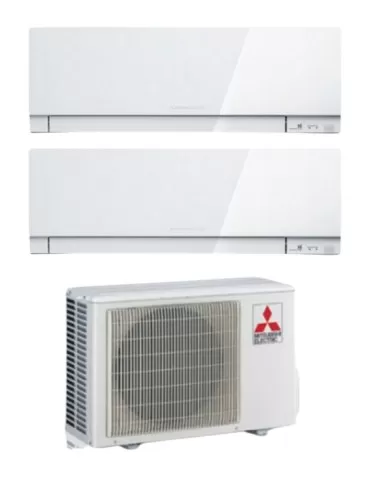 Mitsubishi Climatizzatore Dual Split Kirigamine Zen MSZ-EF Bianco 12+12 con MXZ-2F53VF Inverter R32 WiFi Classe A+++