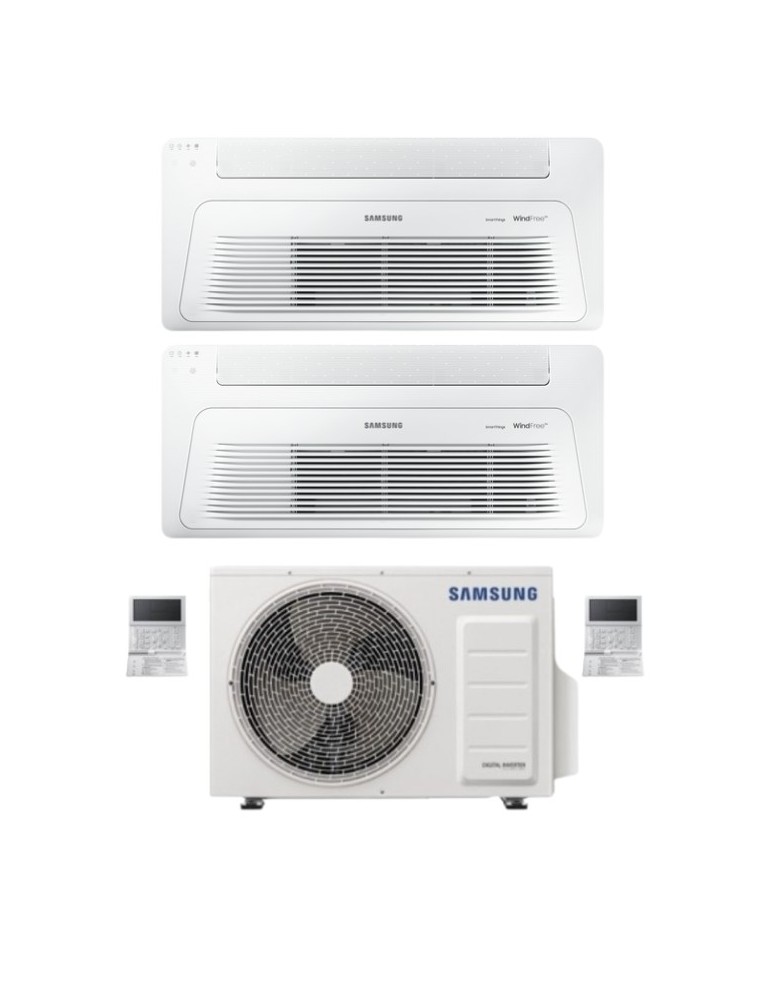 Samsung Dual Split Climatizzatore 1 Via WindFree Cassetta 9000+9000 AJ026TN1DKG  R-32 AJ040TXJ2KG 4.0 kw Samsung Dual Split Climatizzatore 1 Via WindFree Cassetta 9000+9000 AJ026TN1DKG  R-32 AJ040TXJ2KG 4.0 kw