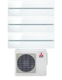 Climatizzatore Condizionatore Mitsubishi Electric Kirigamine Style Pearl White Trial Split 9+12+18 Btu U.E. 6.8Kw R32 WiFi A++A+