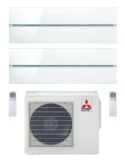 Climatizzatore Condizionatore Mitsubishi Electric Kirigamine Style Pearl White Dual Split 9000+9000 U.E. 4.2Kw R32 WiFi A+++A++