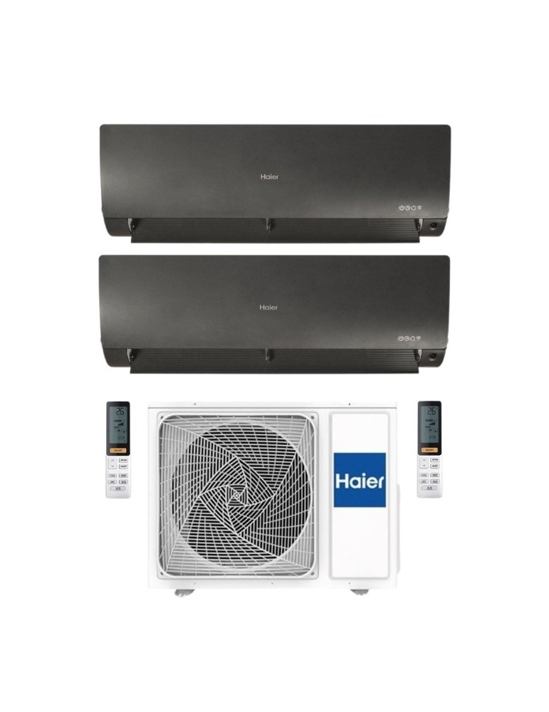 Haier Climatizzatore Dual Split Flexis Plus Black 12+12 Con 2U50S2SM1FA-3 Inverter Wi-Fi Classe A++ Haier Climatizzatore Dual Split Flexis Plus Black 12+12 Con 2U50S2SM1FA-3 Inverter Wi-Fi Classe A++