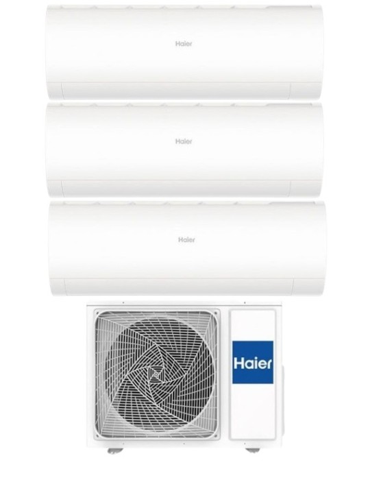 Haier Climatizzatore Trial Split Pearl 9+12+12 con 3U70S2SR5FA Inverter R-32 Wi-Fi Classe A++/A+ Haier Climatizzatore Trial Split Pearl 9+12+12 con 3U70S2SR5FA Inverter R-32 Wi-Fi Classe A++/A+