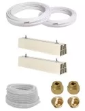Kit montaggio condizionatore - 3mt rame 1/4" + 1/2" con basi