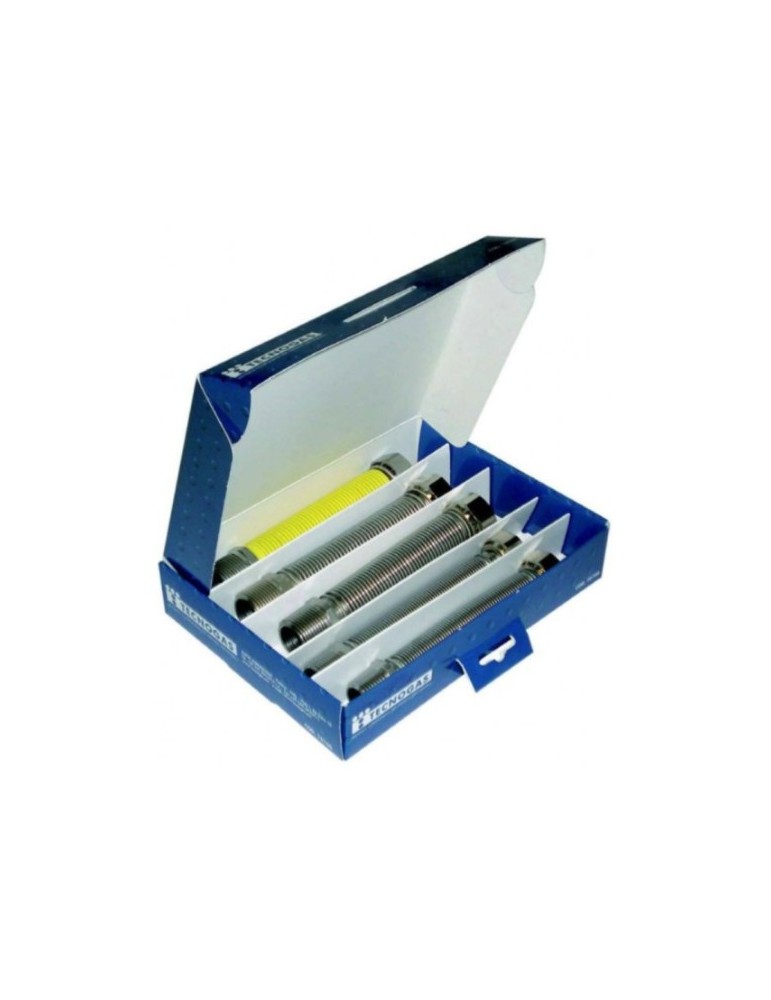 Tecnogas  Kit Flessibili Estendibili Acciaio Inox 20-40 CM GAS 3/4 Tecnogas  Kit Flessibili Estendibili Acciaio Inox 20-40 CM GAS 3/4