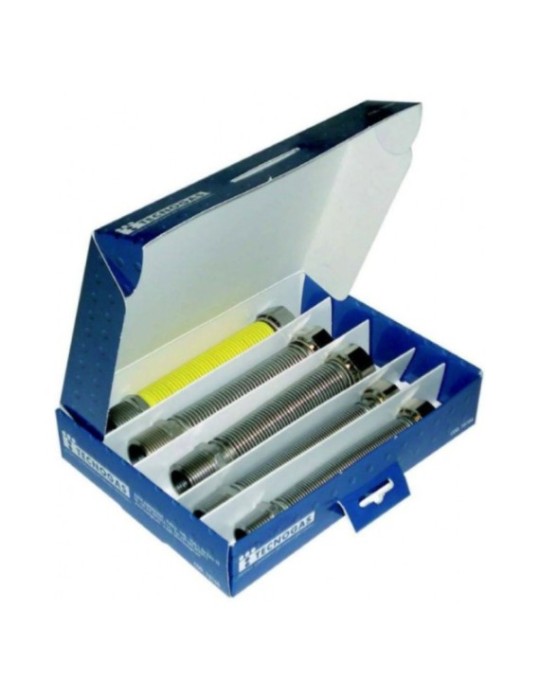 Tecnogas  Kit Flessibili Estendibili Acciaio Inox 20-40 CM GAS 3/4 Tecnogas  Kit Flessibili Estendibili Acciaio Inox 20-40 CM GAS 3/4