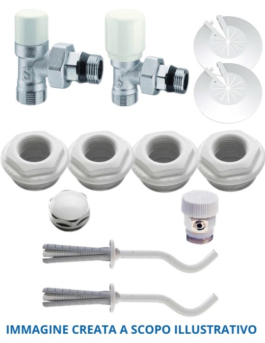 Termosifoni Radiatori da 2 a 9 Elementi in Alluminio Iseo 800 Global Bianco