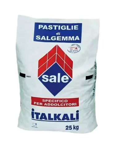 Salgemma Naturale Italiano Sale in Pastiglie 25KG per Addolcitori Acqua Depuratori