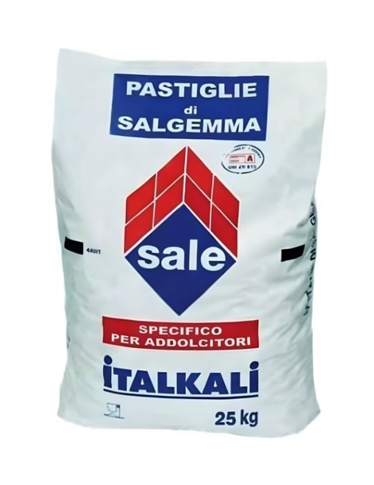 Salgemma Naturale Italiano Sale in Pastiglie 25KG per Addolcitori Acqua Depuratori Salgemma Naturale Italiano Sale in Pastiglie 25KG per Addolcitori Acqua Depuratori