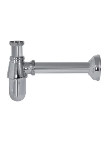 Ghidini Sifone Cromato a S da 1" Per Scarico Lavabo e Bidet
