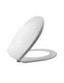 Copriwater Coprivaso Sedile Compatibile Serie Colibri 2 Dedicato In Legno Rivestito Bianco Con Cerniere