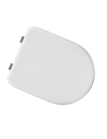 Copriwater Coprivaso Sedile Serie Esedra Dedicato In Legno Rivestito Bianco Con Cerniere 2