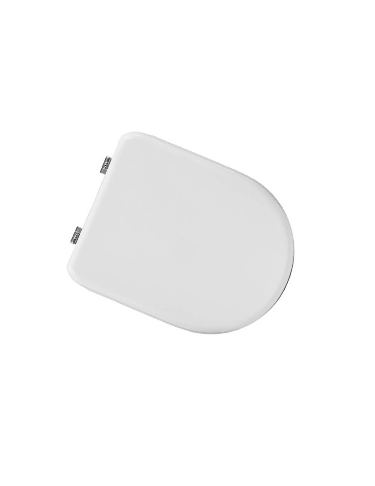 Coprivaso Sedile Compatibile Serie Esedra Dedicato In Legno Rivestito Bianco Con Cerniere