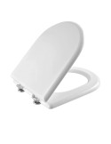 Copriwater Coprivaso Sedile Serie Esedra Dedicato In Legno Rivestito Bianco Con Cerniere