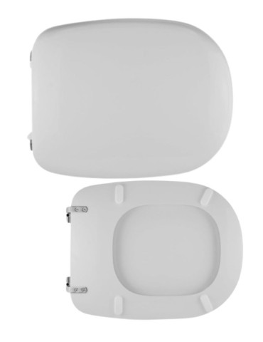 Coprivaso Sedile Compatibile Serie Tesi Dedicato In Legno Rivestito Bianco Con Cerniere 2