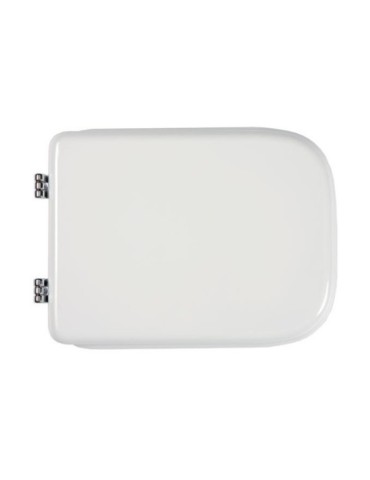Coprivaso Sedile Compatibile Serie Conca Dedicato In Legno Rivestito Bianco Con Cerniere